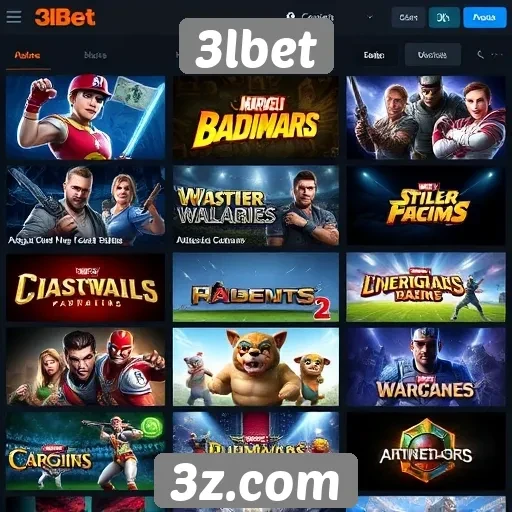 Diversidade de jogos disponíveis no 3lbet